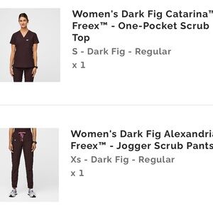 Figs FreeX dark fig scrub set